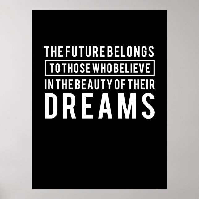 Birthday Gift The Future Belongs To Your Dreams Poster (Front)