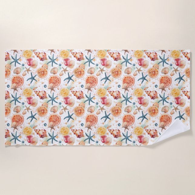 Birthday Gift | The Sea Casts Its Spell Forever Beach Towel (Front)