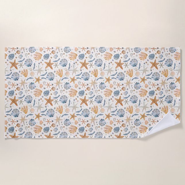Birthday Gift | The Sea Teaches Patience Beach Towel (Front)
