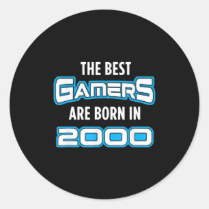Birthday Gift Video Gamer for the 2000s Classic Round Sticker