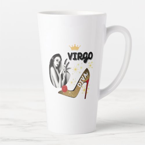 Birthday gift Virgo Diva in September Latte Mug