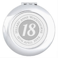 Birthday Gift with Name & Date Compact Mirror