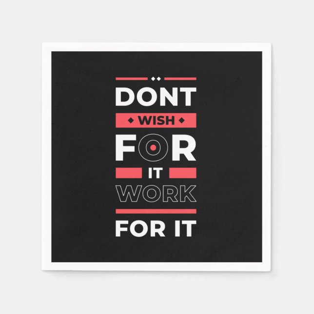 Birthday Gift Work For It Napkins (Front)