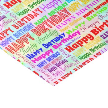 Birthday Gift Wrap Paper Happy Birthday Tissue Paper by Boopoobeedoogift at Zazzle