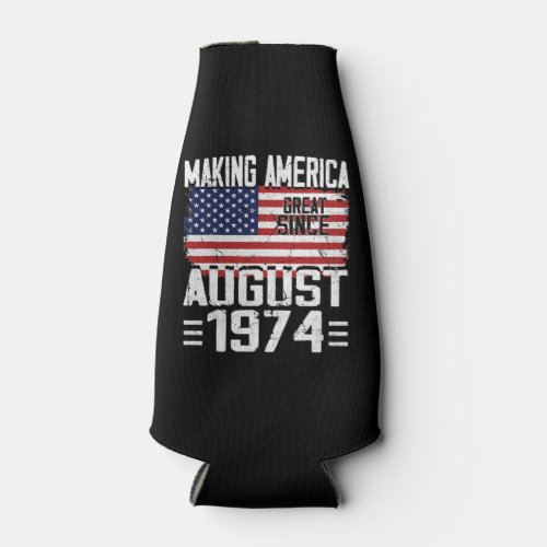 Birthday Gifts August 1974 American Flag Bottle Cooler