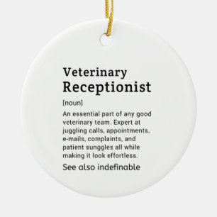 Birthday gifts for veterinarians and veterinary ceramic ornament