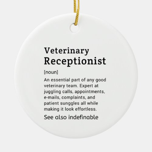 Birthday gifts for veterinarians and veterinary  ceramic ornament