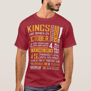 Birthday Gifts - Kings are Born In October T-Shirt
