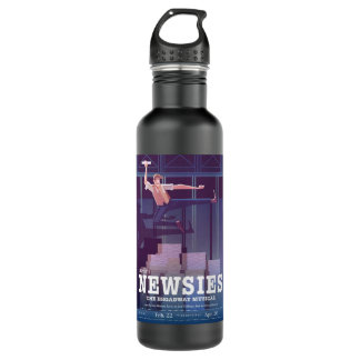 Birthday Gifts Newsies Broadway Musicial Cover Stainless Steel Water Bottle