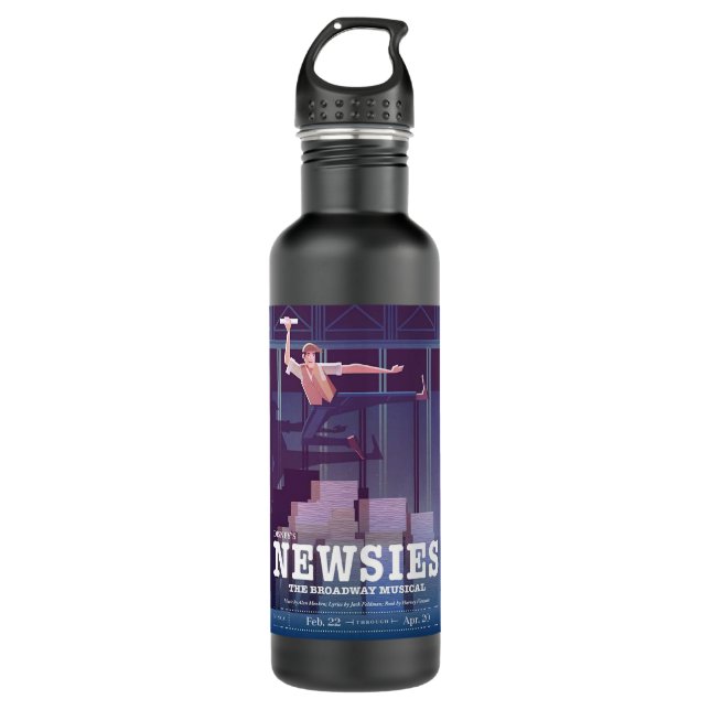 Birthday Gifts Newsies Broadway Musicial Cover Stainless Steel Water Bottle (Front)
