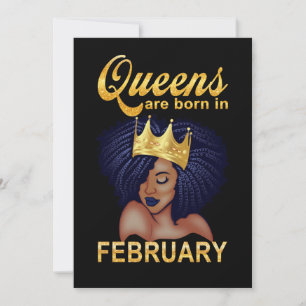 Birthday Gifts Queens Are Born In February Holiday Card