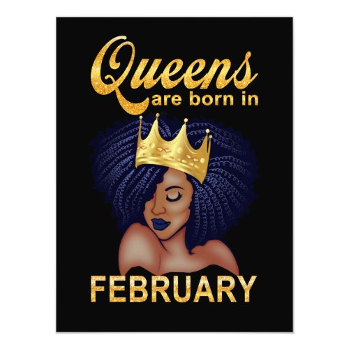 Birthday Gifts  Queens Are Born In February Photo Print