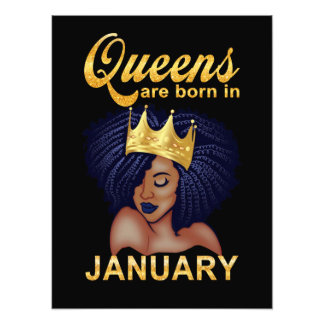 Birthday Gifts | Queens Are Born In January Photo Print