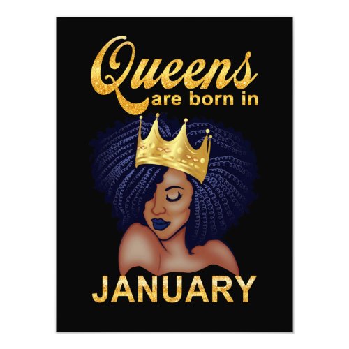Birthday Gifts  Queens Are Born In January Photo Print