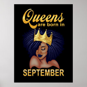 Birthday Gifts   Queens Are Born In September Poster