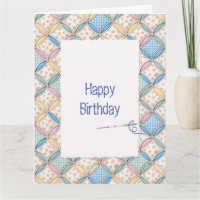 Birthday Gingham Cathedral Window Quilt Design