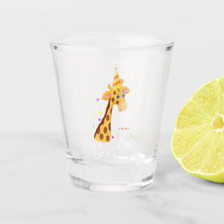 Birthday Giraffe Cute Shot Glass Gifts 