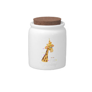 Birthday Giraffe Girl Candy Jar For Ones