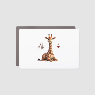 Birthday Giraffe Heartbeat Shirt for Woman Man Kid Car Magnet