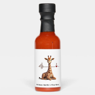 Birthday Giraffe Heartbeat Shirt for Woman Man Kid Hot Sauces