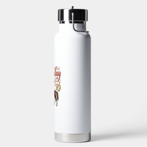 Birthday Girl 10 Horse Floral Vector Design_1 Water Bottle
