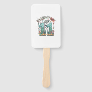 Birthday Girl 11 Sea Turtle Ocean Party Design_1 Hand Fan