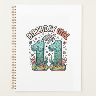 Birthday Girl 11 Sea Turtle Ocean Party Design_1 Planner