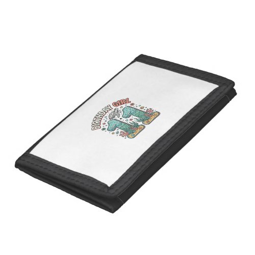 Birthday Girl 11 Sea Turtle Ocean Party Design_1 Trifold Wallet