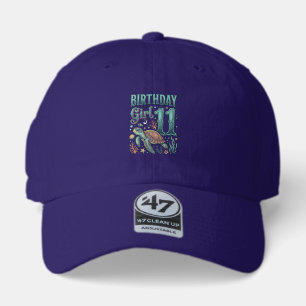 Birthday Girl 11 Sea Turtle Vintage Engraving Desi 47 Brand Hat