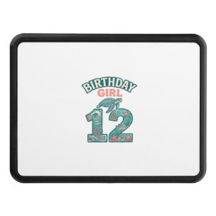 Birthday Girl 12 Sea Turtle Ocean Vintage Shirt De Hitch Cover