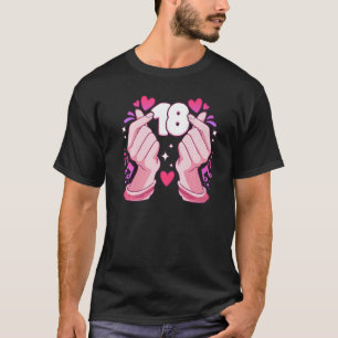 Birthday Girl 18 years old, K-pop heart, Saranghae T-Shirt