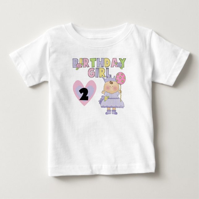 Birthday Girl 2nd Birthday Tshirts and Gifts (Front)