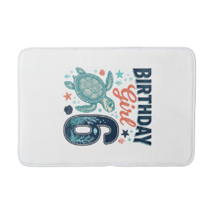 Birthday Girl 6 Sea Turtle Vector Design_1 Bath Mat