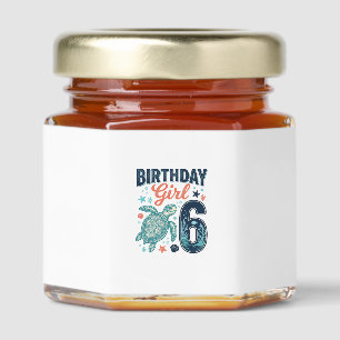 Birthday Girl 6 Sea Turtle Vector Design_1 Honey Jar Favors