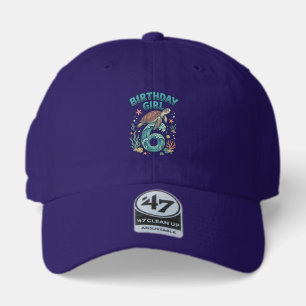 Birthday Girl 6 Sea Turtle Vintage Party Design_1 47 Brand Hat