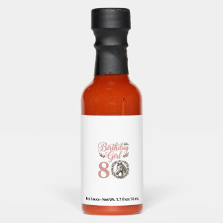 Birthday Girl 8 Horse Floral Vintage Shirt Design Hot Sauces