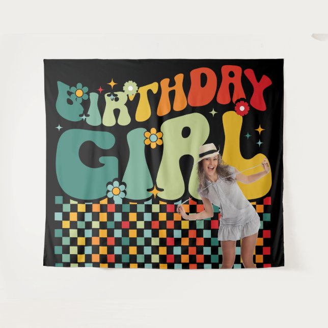 Birthday Girl 90s Star Shot Backdrop (Front (Horizontal))