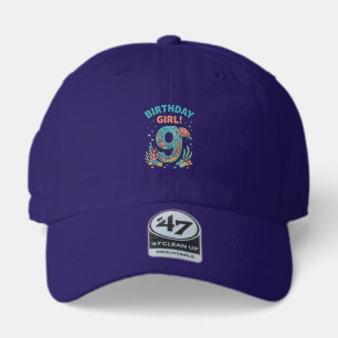 Birthday Girl 9 Ocean Turtle Vector Design_1 47 Brand Hat