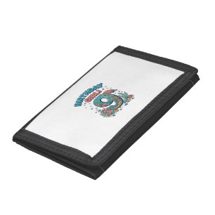 Birthday Girl 9 Ocean Turtle Vector Design_1 Tri-fold Wallet