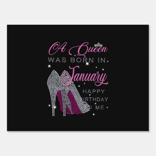 Birthday Girl  A Queen Was Born In January Sign