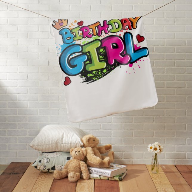 Birthday Girl Baby Blanket (In Situ)
