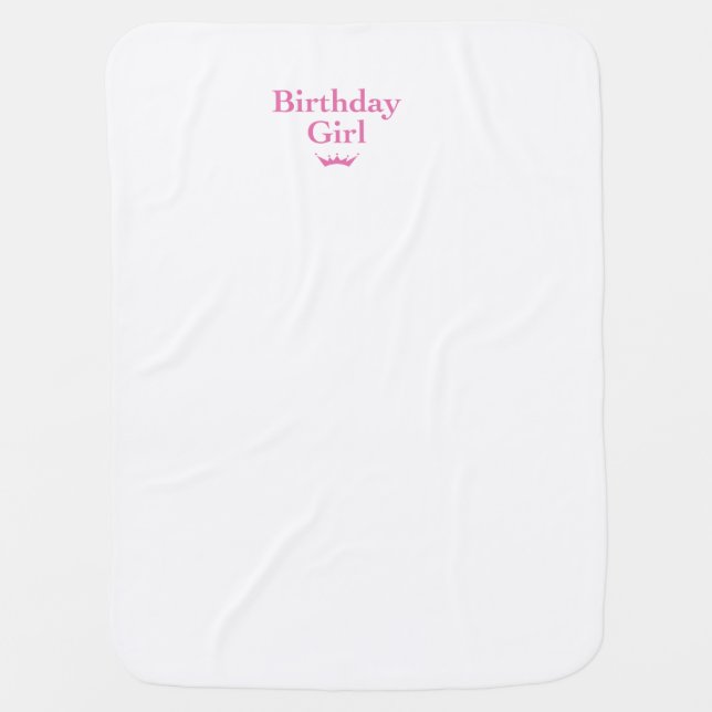 birthday girl baby blanket (Front)
