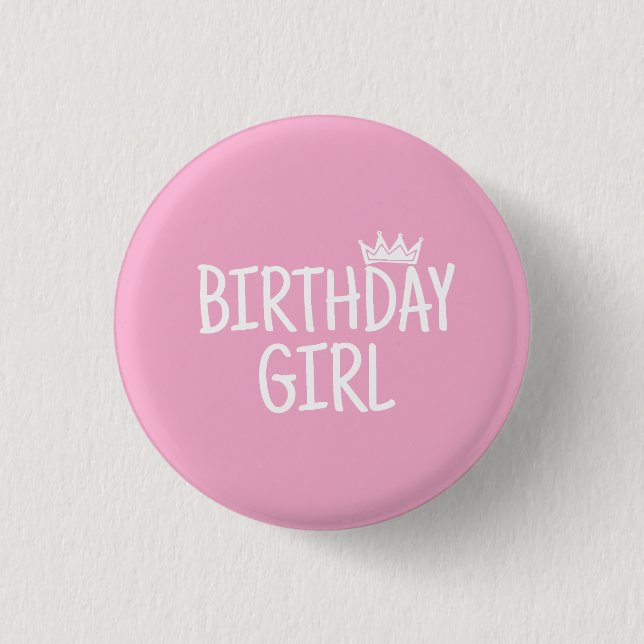 Birthday Girl Button (Front)
