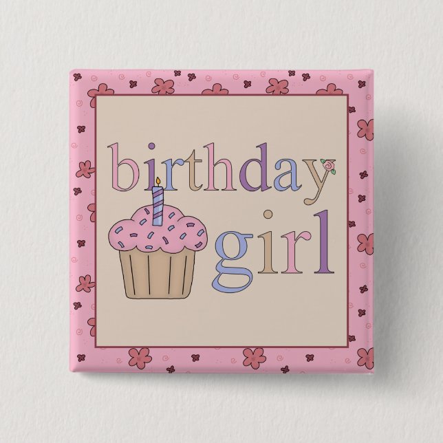 Birthday Girl Button (Front)
