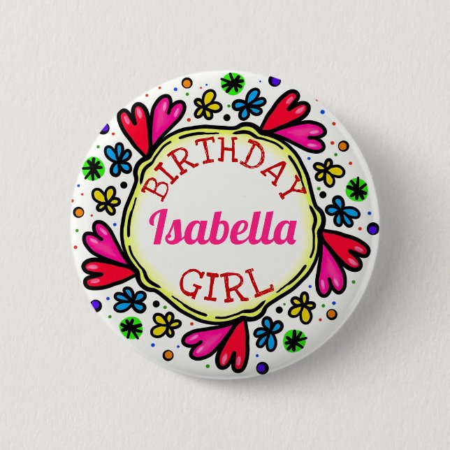Birthday Girl Button (Front)
