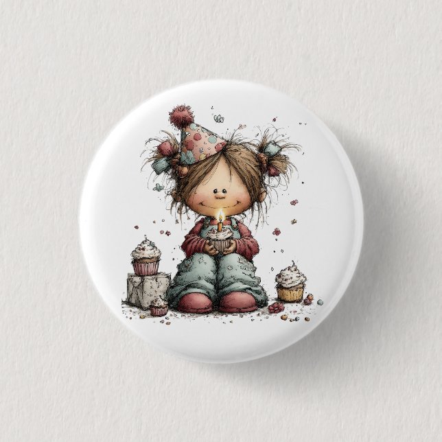 Birthday Girl  Button (Front)