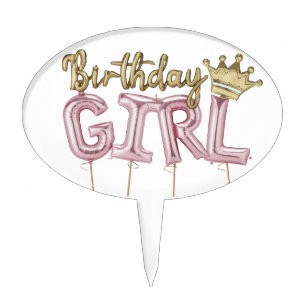  Birthday Girl  Cake Topper