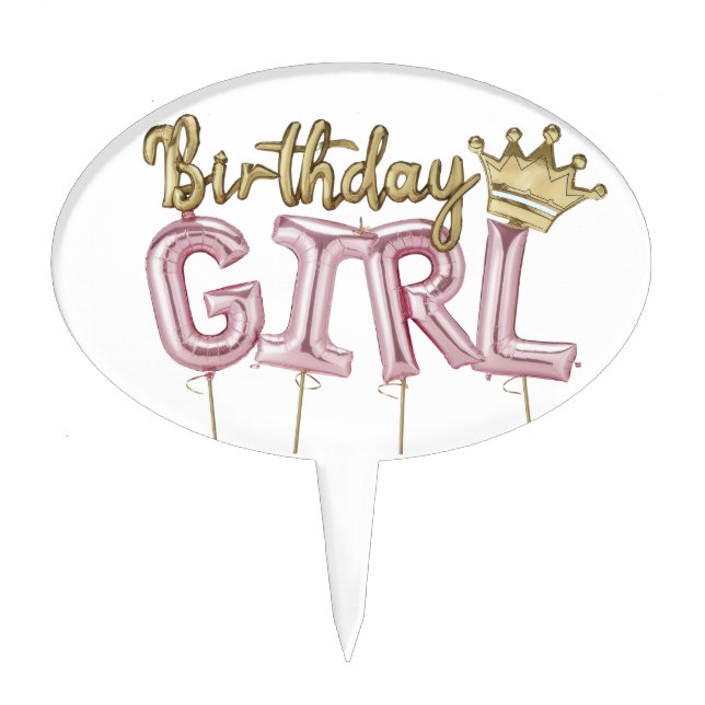  Birthday Girl  Cake Topper (Front)
