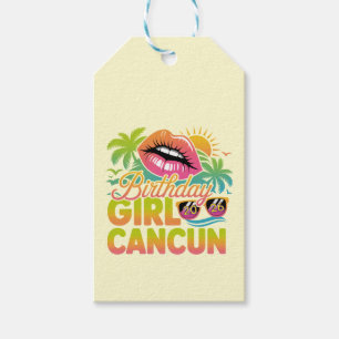 Birthday Girl Cancun 2026 Tropical Vacation Trip Gift Tags