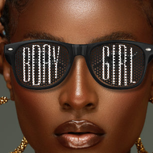 Birthday Girl Cool Black Retro Sunglasses